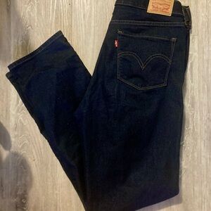 Levi's Dark Blue Straight Leg Jeans